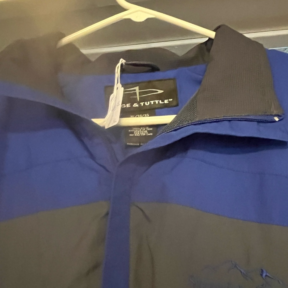 Page & Tuttle Men's Blue and Gray Jacket